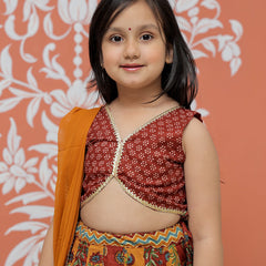 Mustard colored Lehenga set