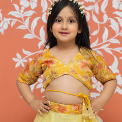 Yellow Multi colored Lehenga set