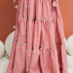 Baby Pink Kurti Lehenga set