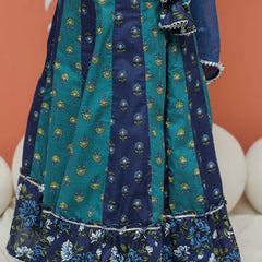 Teal colored Lehenga set