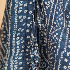 Blue Bandhani Doriya Crop top Skirt set