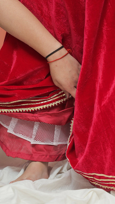 Rani Pink Velvet Lehenga set