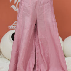 Powder Pink Kurta Palazzo Dupatta Set