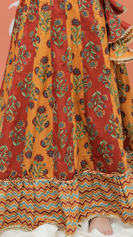 Mustard colored Lehenga set