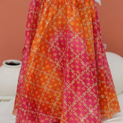 Ghatchola Print Multicolor Doriya Ethnic set