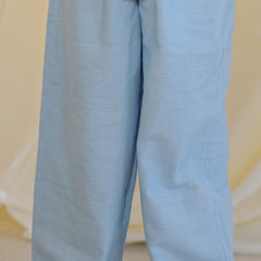 Powder Blue Cotton Slub Coord-set