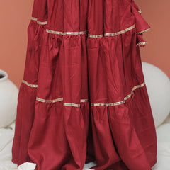 Maroon Kurti Lehenga set