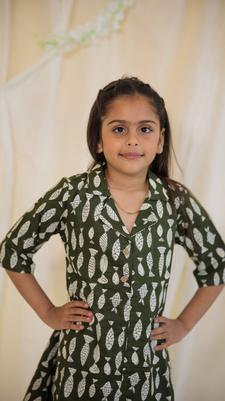 Fishy Print Cotton dress