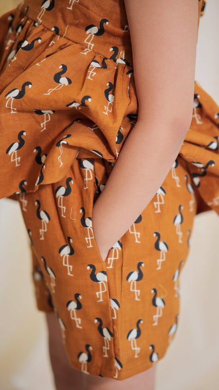 Flamingo print Cotton Coord Set
