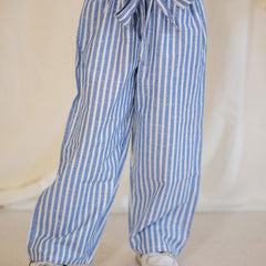 South Cotton Blue Striped Coord-set