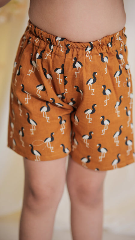 Flamingo print Cotton Coord Set