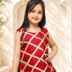 Maroon Kurti Lehenga set