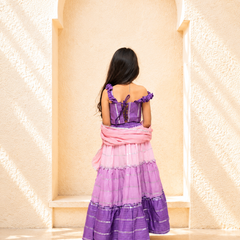 Lilac Lurex Cotton Lehenga set