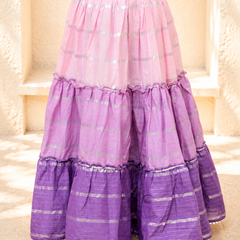 Lilac Lurex Cotton Lehenga set