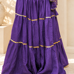 Purple Kurti Lehenga set