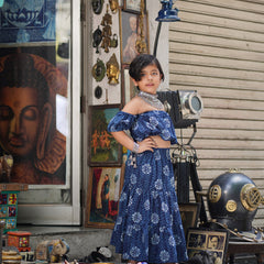 Indigo Hand Block Print Ethnic Coord Set