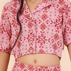 Powder Pink Acrylic Coord set