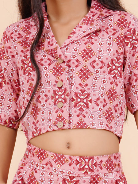 Powder Pink Acrylic Coord set