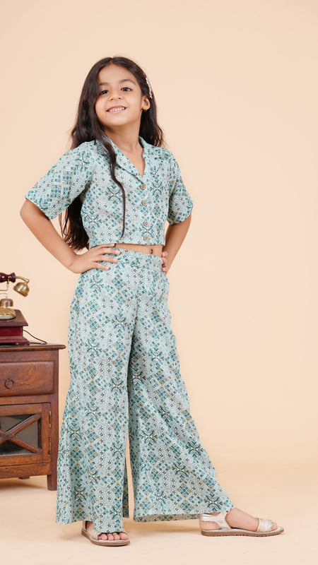 Powder Green Acrylic Coord set