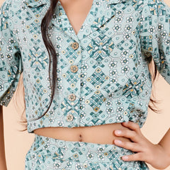 Powder Green Acrylic Coord set