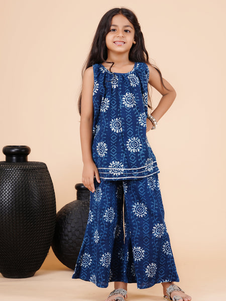 Indigo Blue Hand BLock Print Coord set