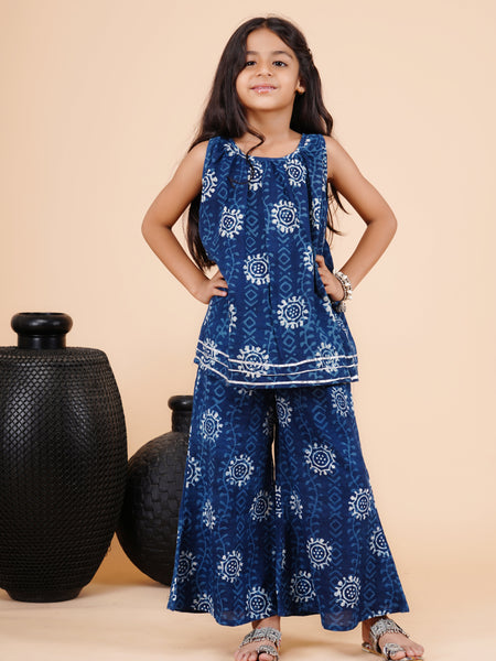 Indigo Blue Hand BLock Print Coord set