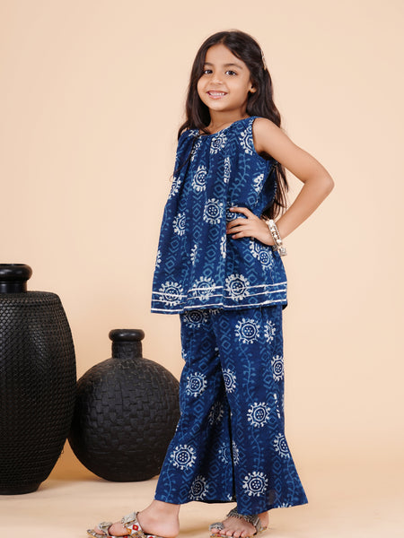 Indigo Blue Hand BLock Print Coord set