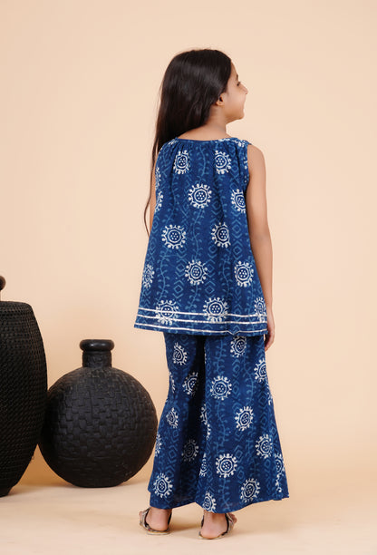 Indigo Blue Hand BLock Print Coord set