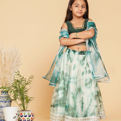 Organza Shibori Lehenga set