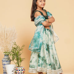 Organza Shibori Lehenga set