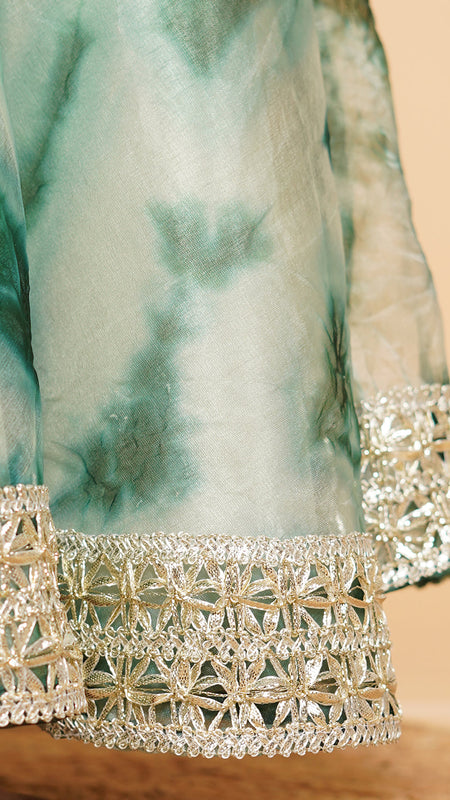 Organza Shibori Lehenga set