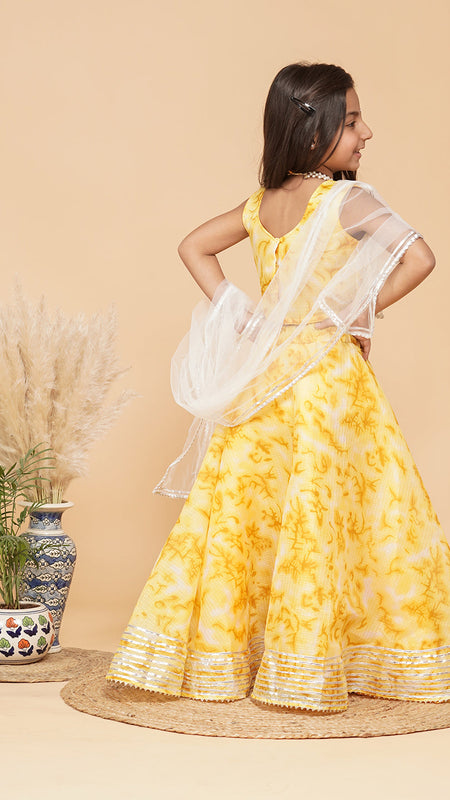 Shibori Kota doriya Lehenga set