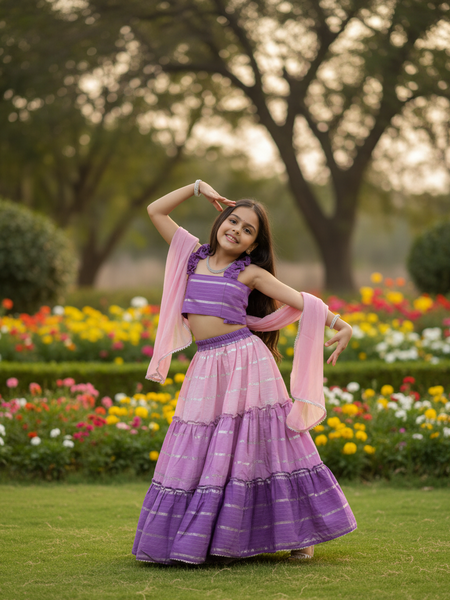 Lilac Lehenga set