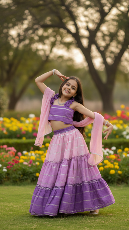 Lilac Lehenga set