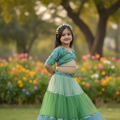 Peacock Multi colored Lehenga set
