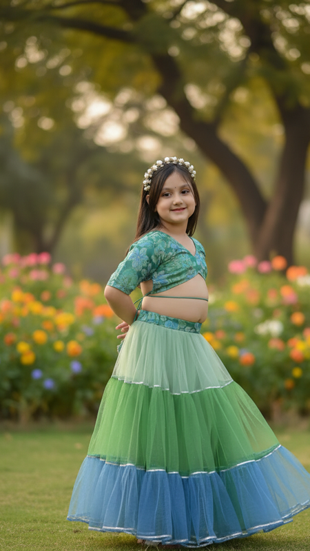 Peacock Multi colored Lehenga set