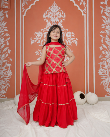 Fuchsia Kurti Lehenga set