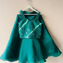 Upada Silk Tye and Dye Lehenga set