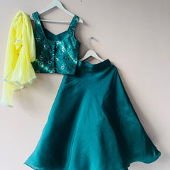 Upada Silk Tye and Dye Lehenga set