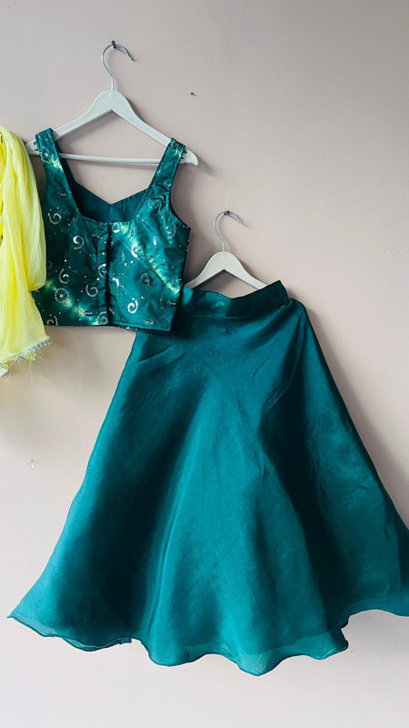 Upada Silk Tye and Dye Lehenga set