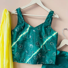 Upada Silk Tye and Dye Lehenga set