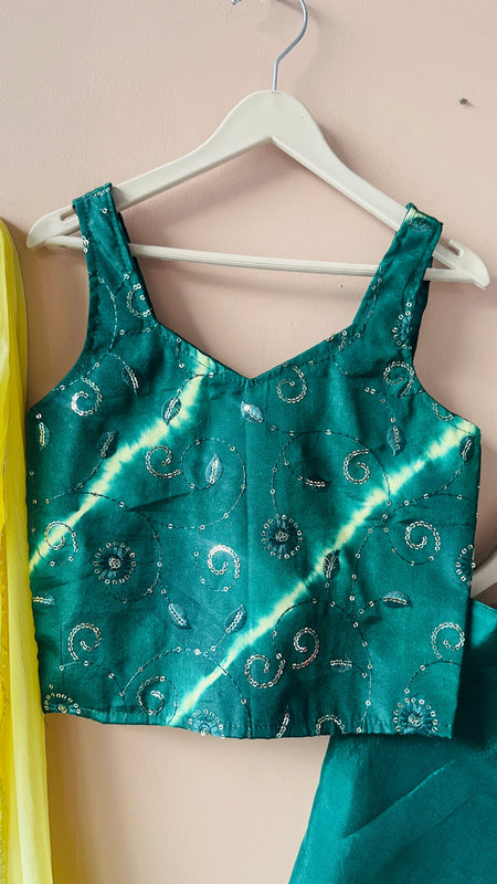 Upada Silk Tye and Dye Lehenga set