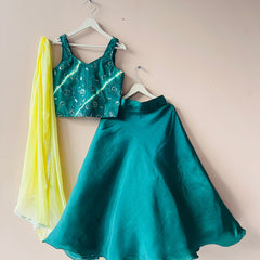 Upada Silk Tye and Dye Lehenga set